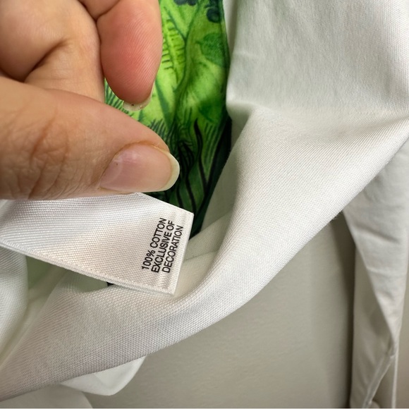 Murano Electric Jungle Collection Slim-Fit Sz M Jungle Patch Long Sleeve Blouse - Picture 6 of 8